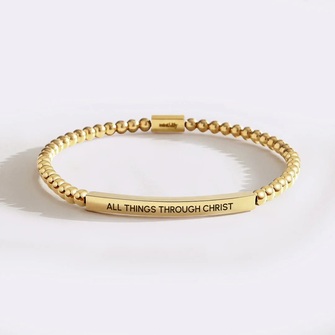 All Things Through Christ Beaded Inspire Bracelet - Image 3