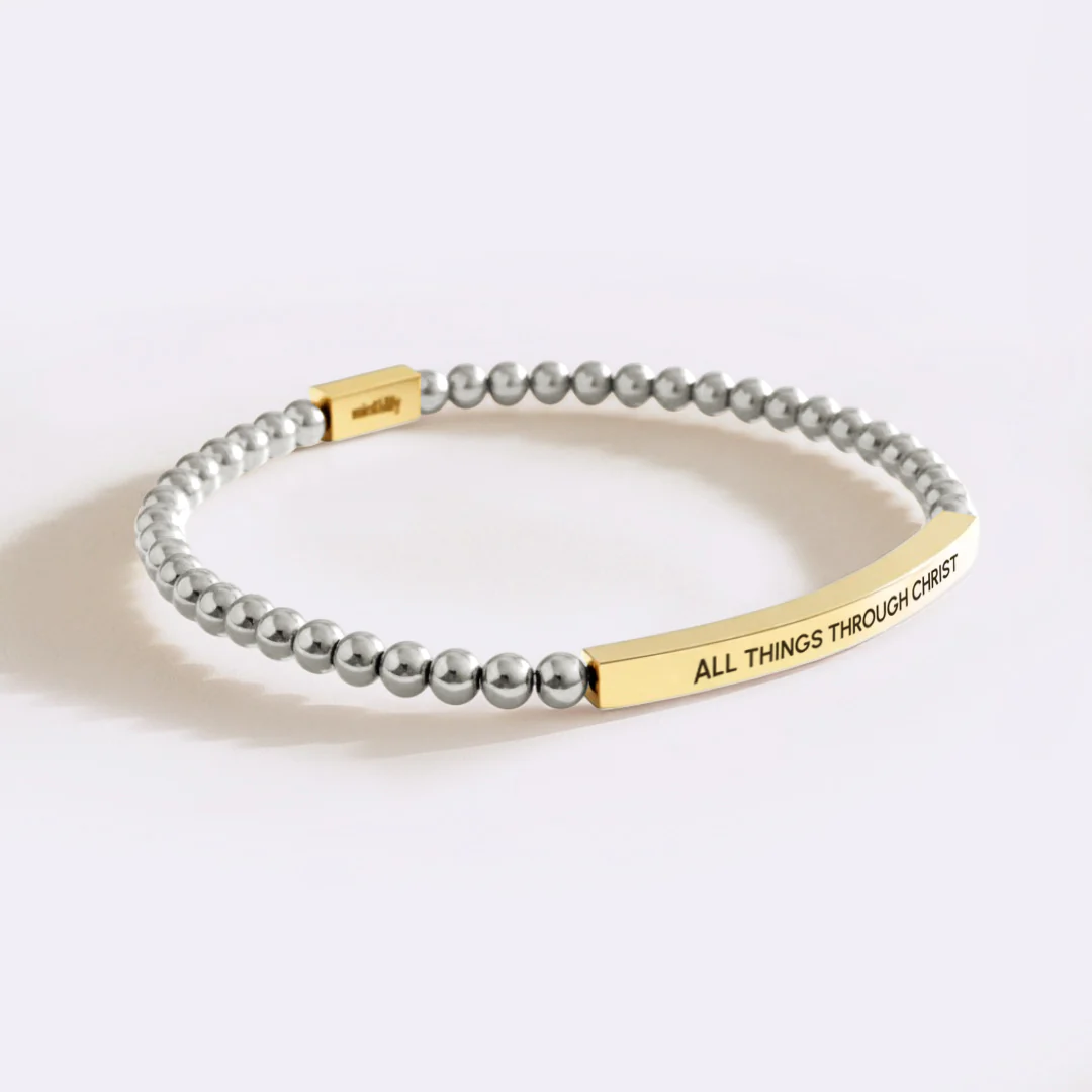 All Things Through Christ Beaded Inspire Bracelet - Image 5