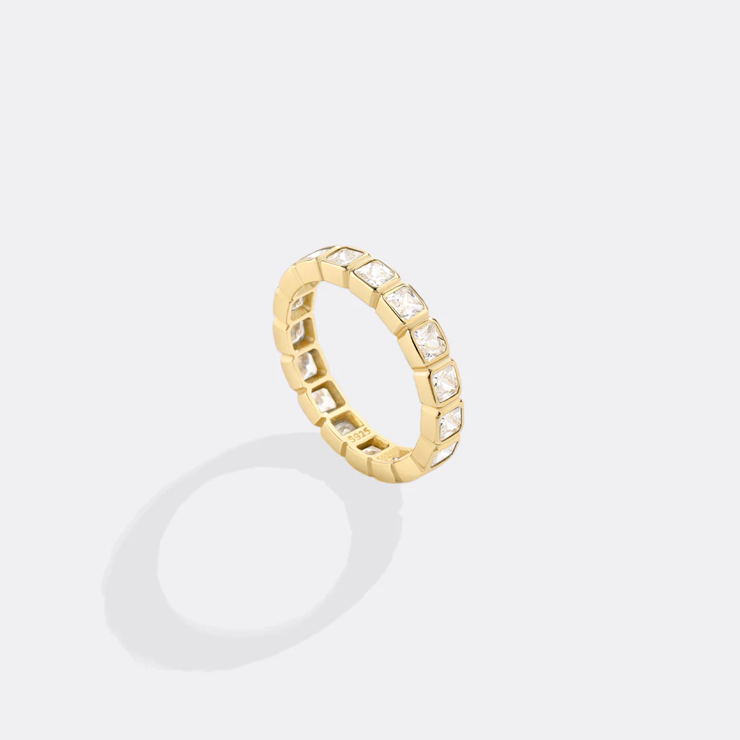 Emerald Cut Birthstone Eternity Ring - Image 10