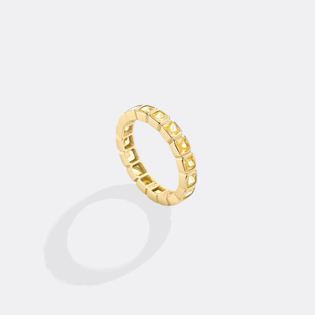Emerald Cut Birthstone Eternity Ring - Image 22