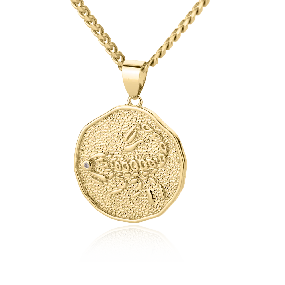 Astrological Sign Coin Pendant Necklace - Image 17