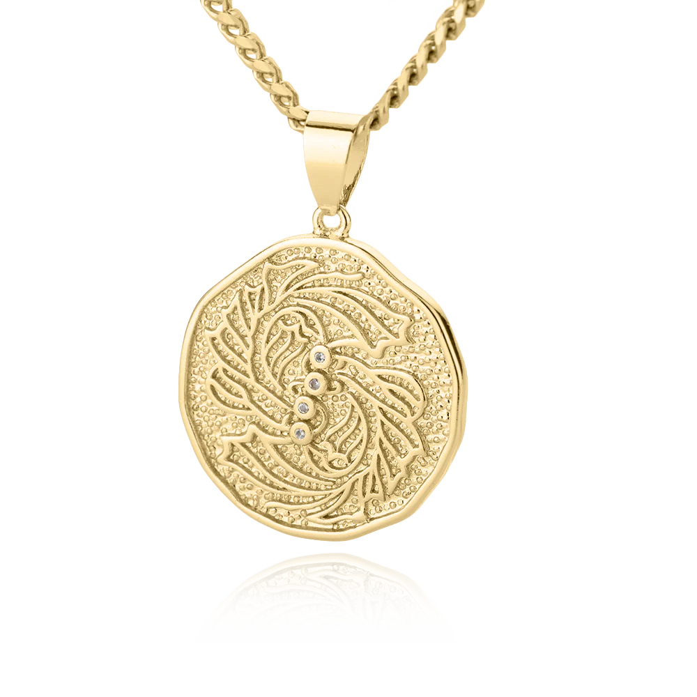 Astrological Sign Coin Pendant Necklace - Image 21