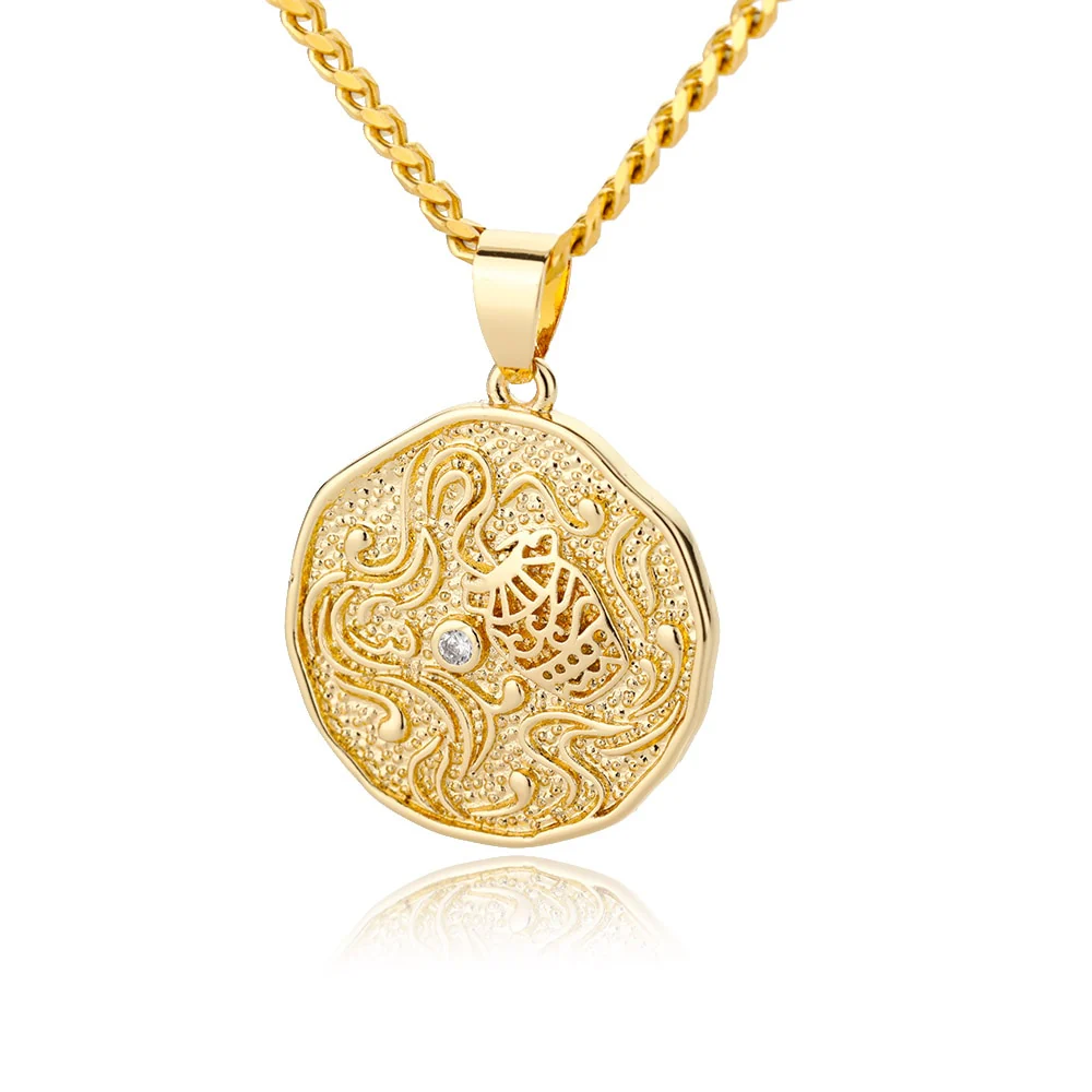 Astrological Sign Coin Pendant Necklace - Image 31