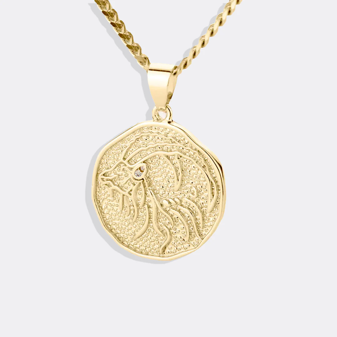 Astrological Sign Coin Pendant Necklace - Image 41