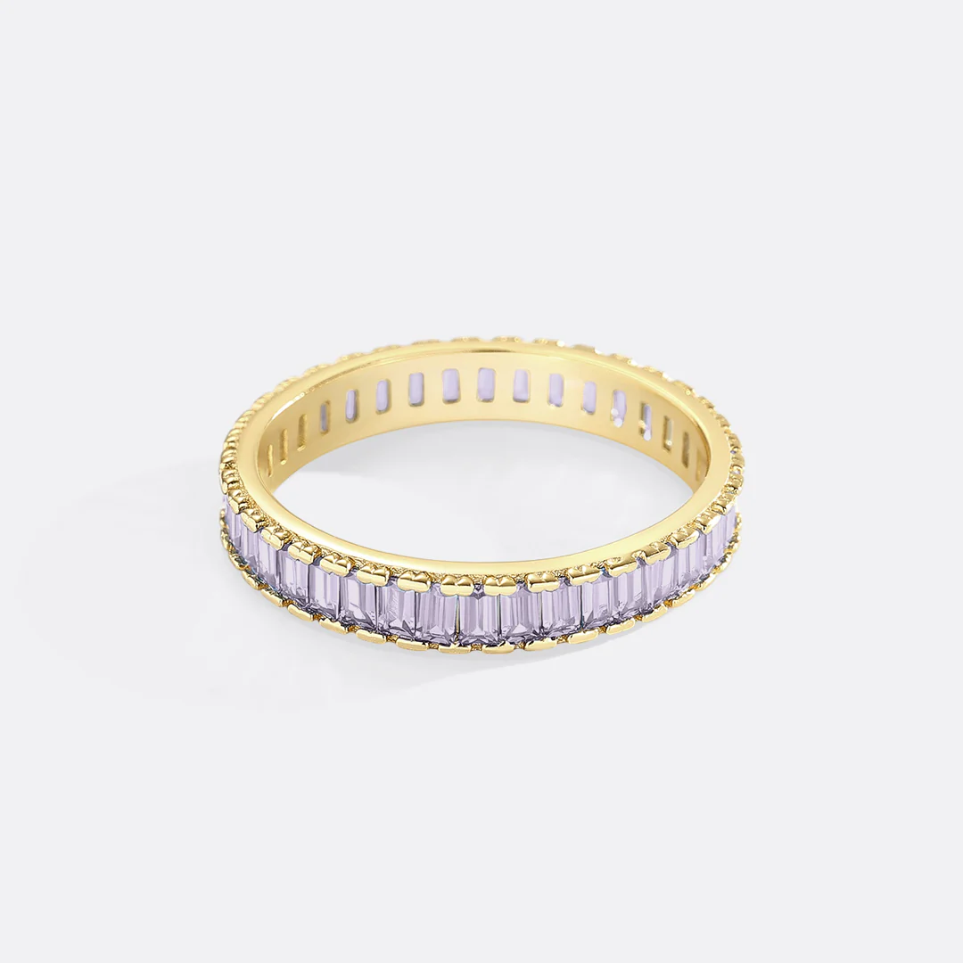 Baguette Birthstone Eternity Band - Image 11