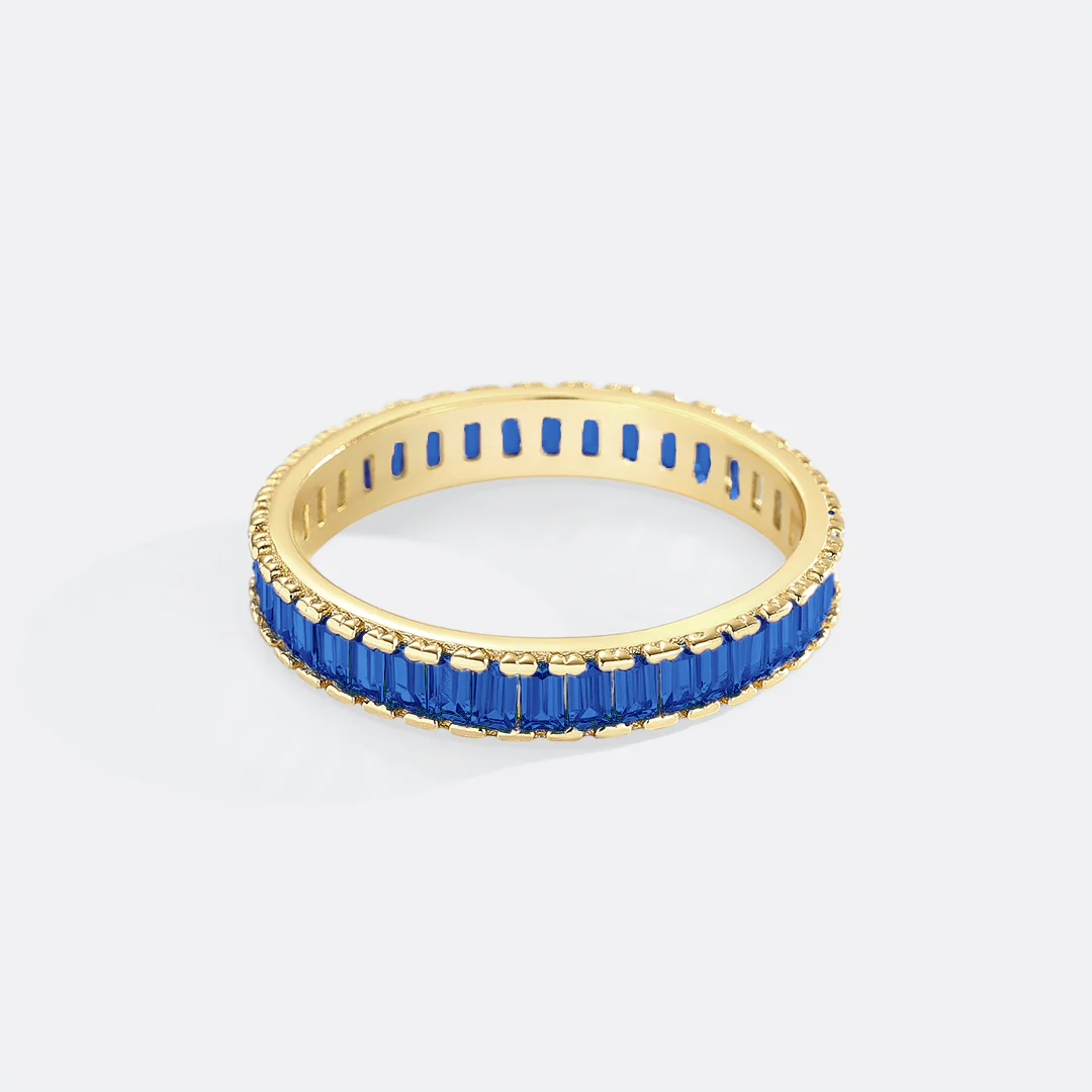 Baguette Birthstone Eternity Band - Image 17