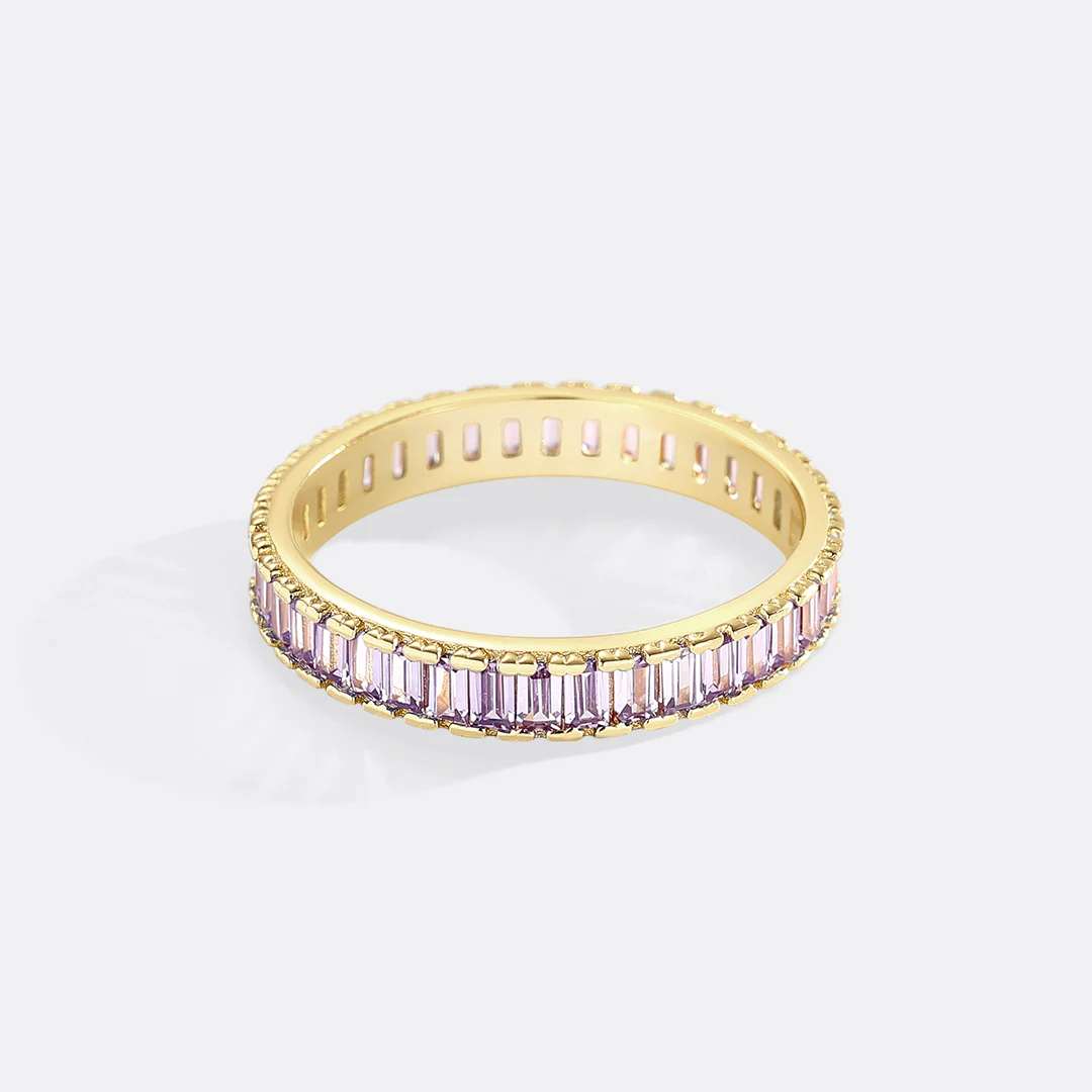 Baguette Birthstone Eternity Band - Image 18
