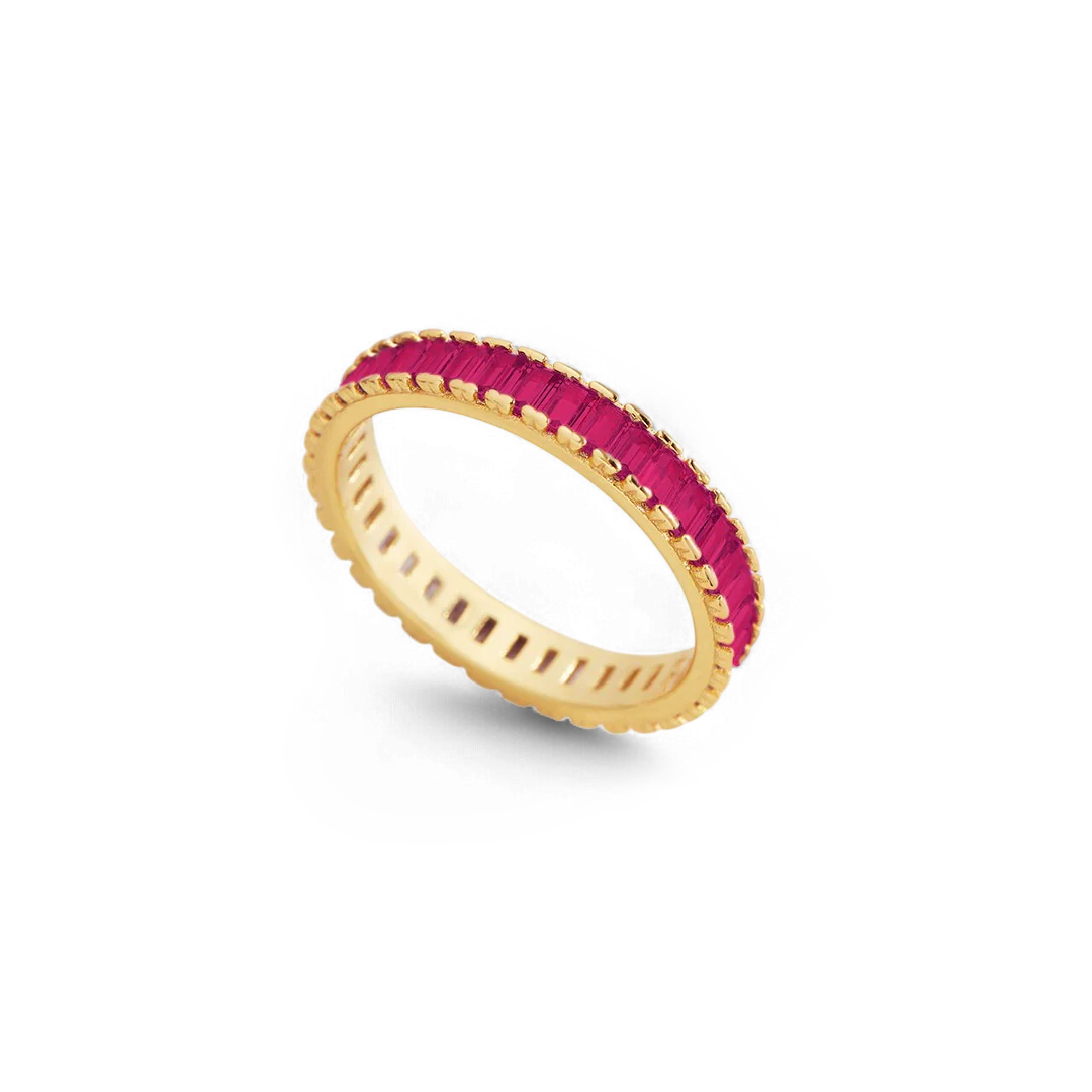 Baguette Birthstone Eternity Band - Image 58