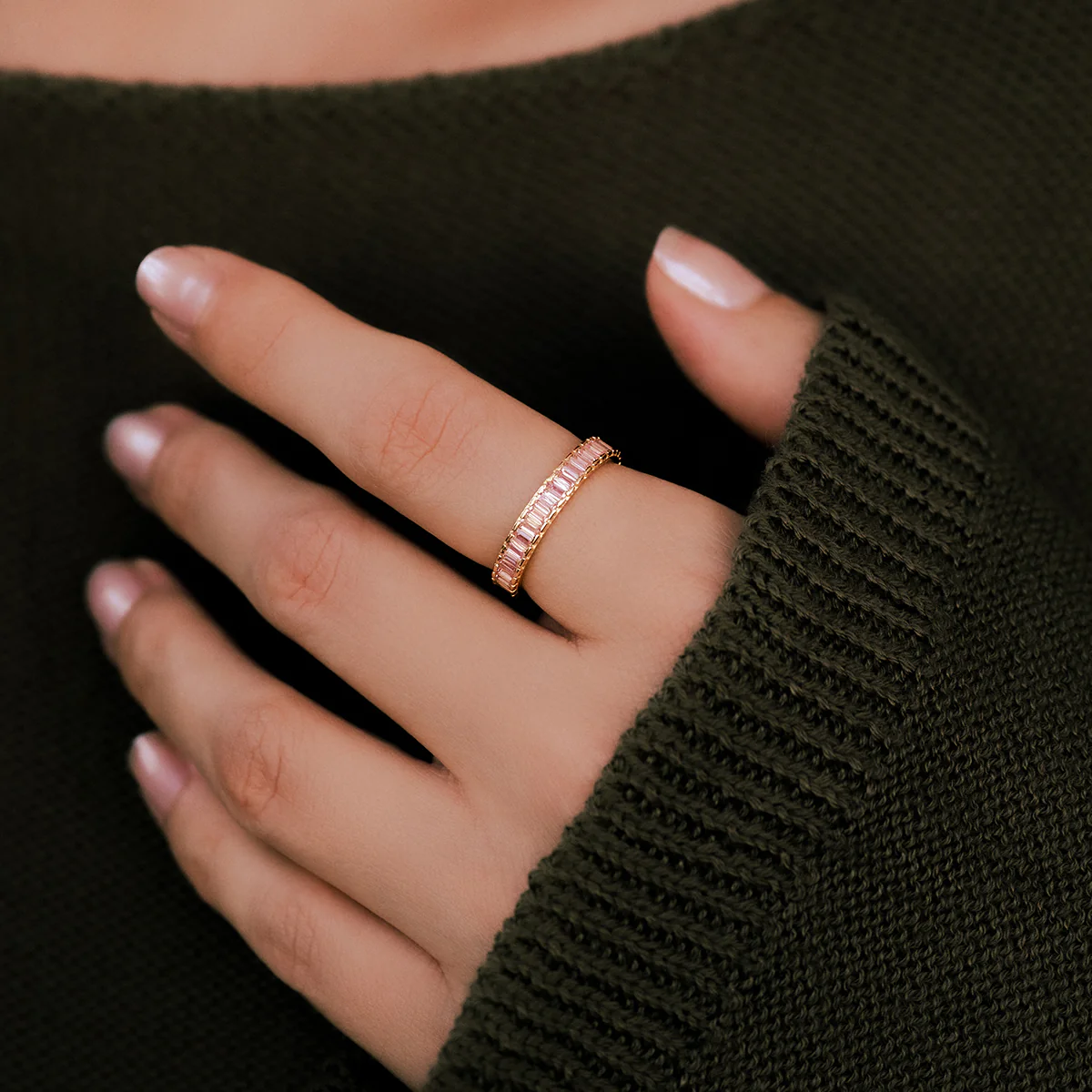 Baguette Birthstone Eternity Band - Image 62