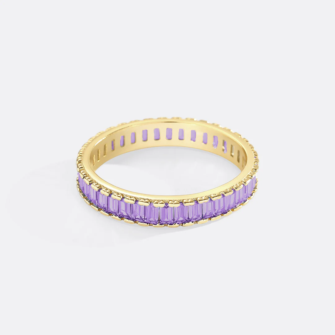 Baguette Birthstone Eternity Band - Image 7
