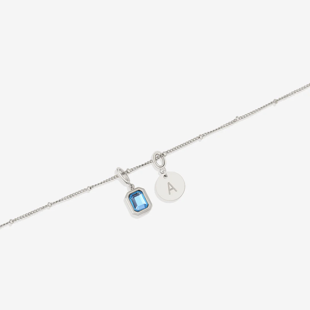 Baguette Birthstone & Initial Necklace - Image 109