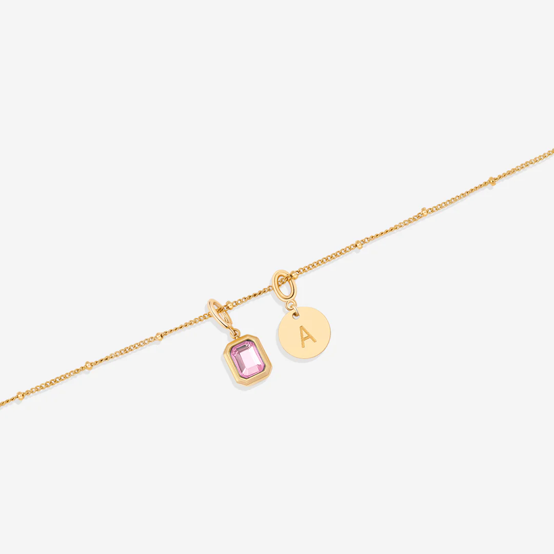 Baguette Birthstone & Initial Necklace - Image 121
