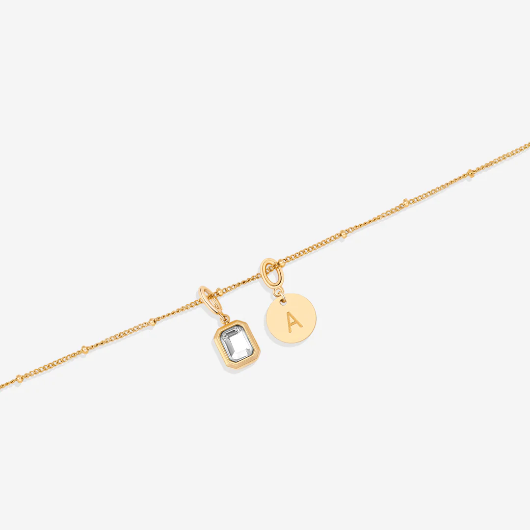 Baguette Birthstone & Initial Necklace - Image 34