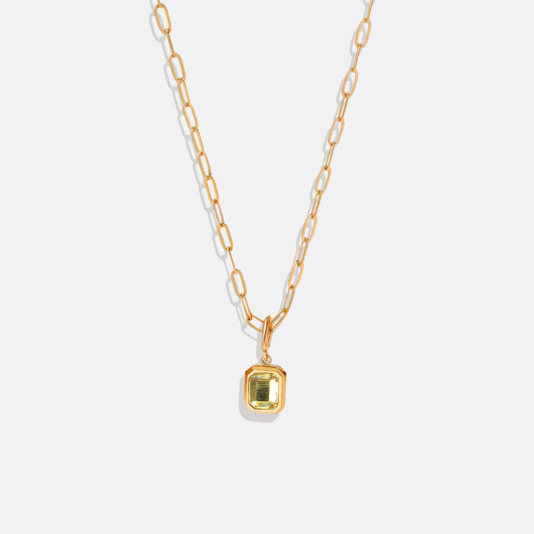 Baguette Birthstone Necklace - Image 13