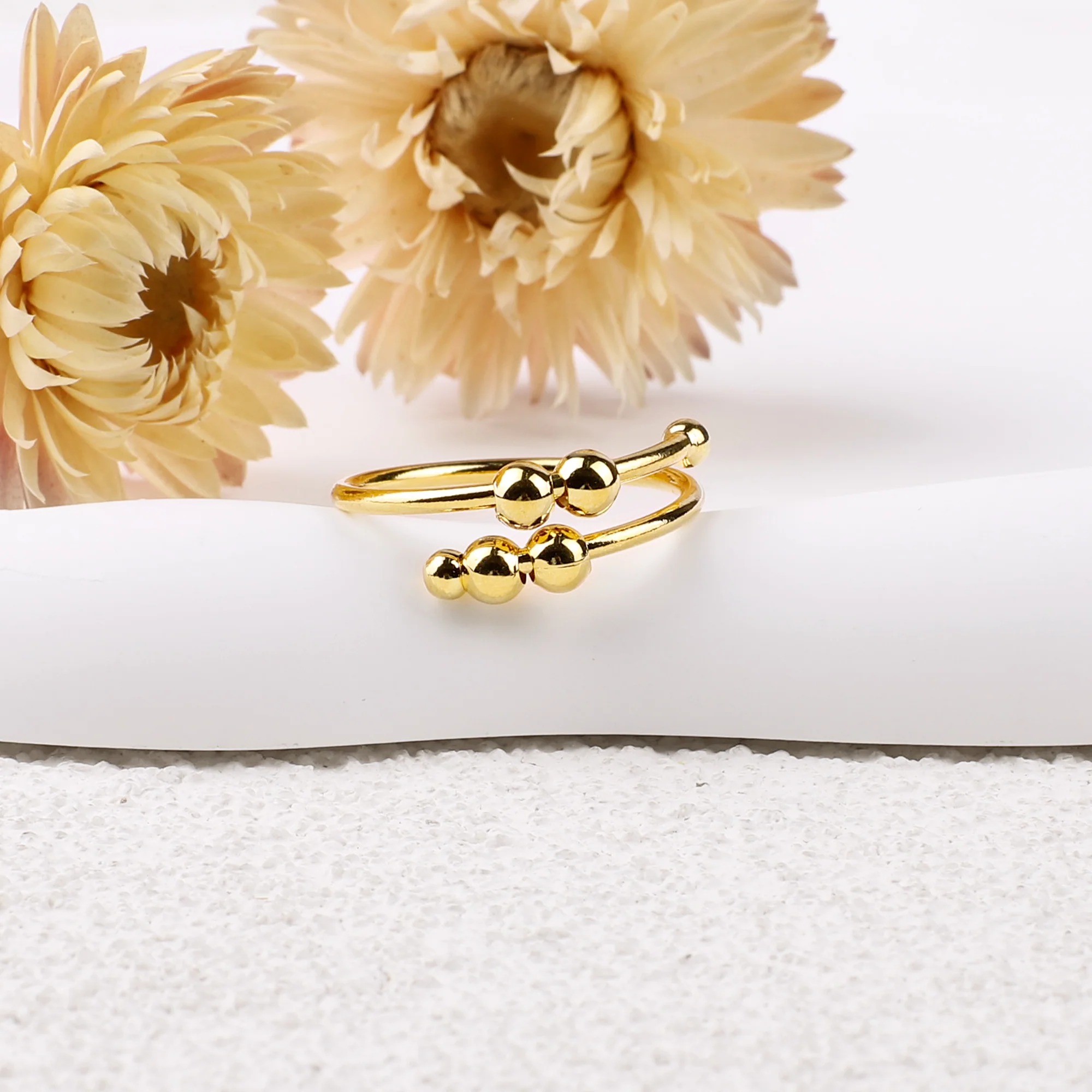 Adjustable Beaded Fidget Ring - Image 4
