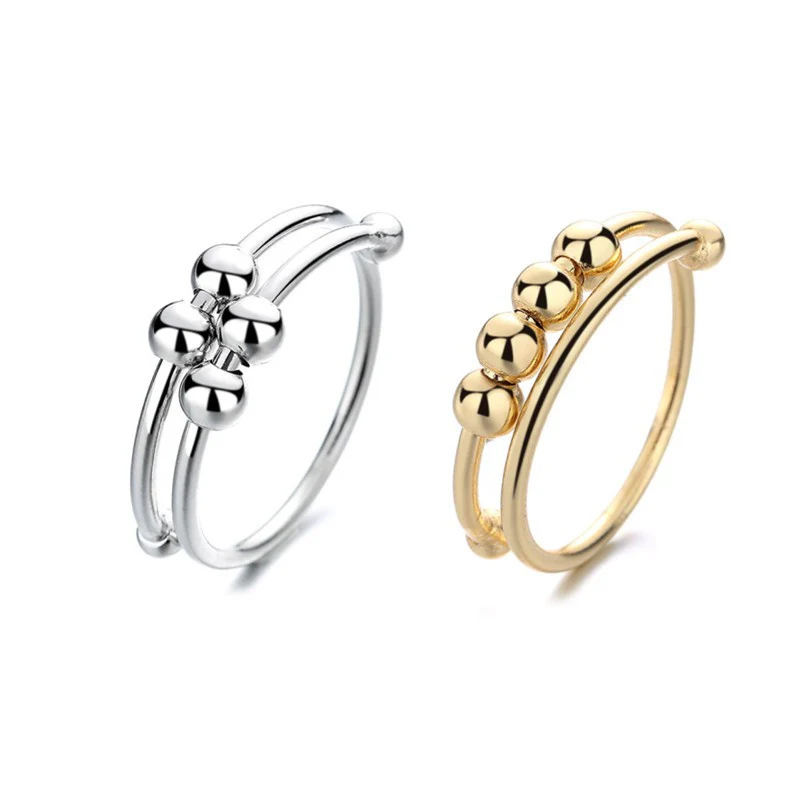 Adjustable Beaded Fidget Ring - Image 7