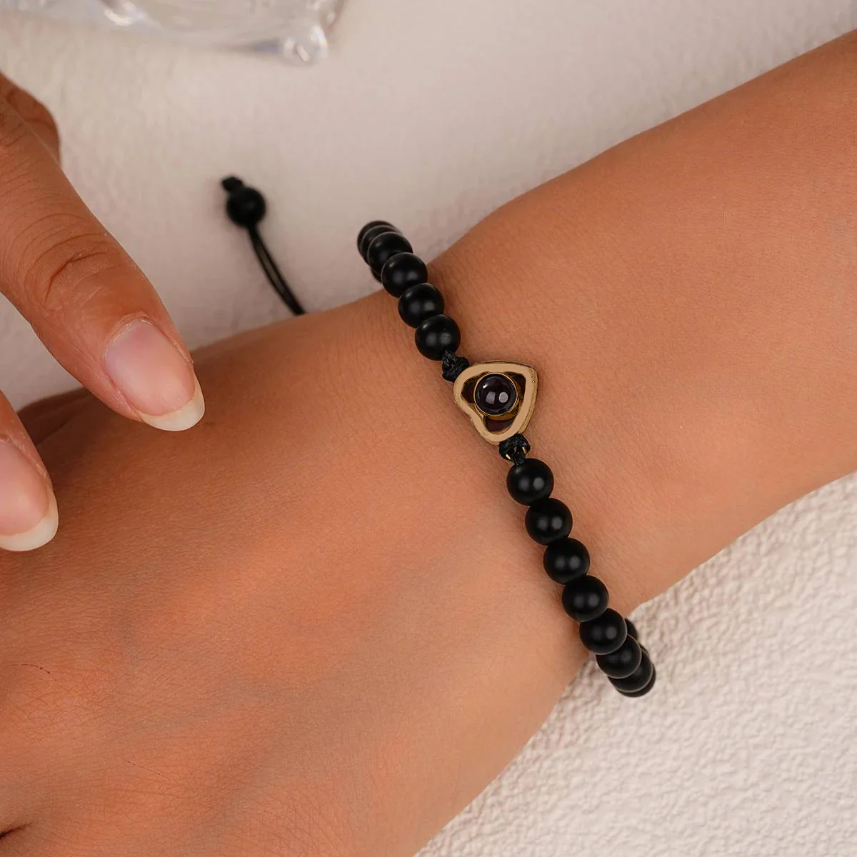 Beaded Heart Photo Bracelet - Image 13