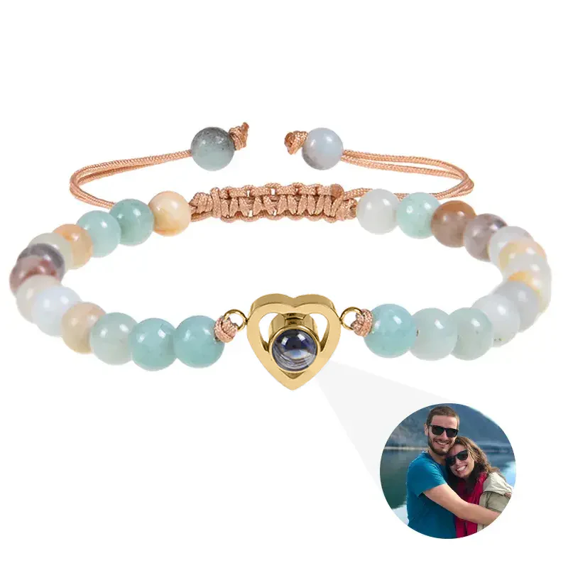 Beaded Heart Photo Bracelet - Image 32