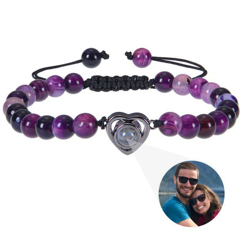 Beaded Heart Photo Bracelet - Image 34
