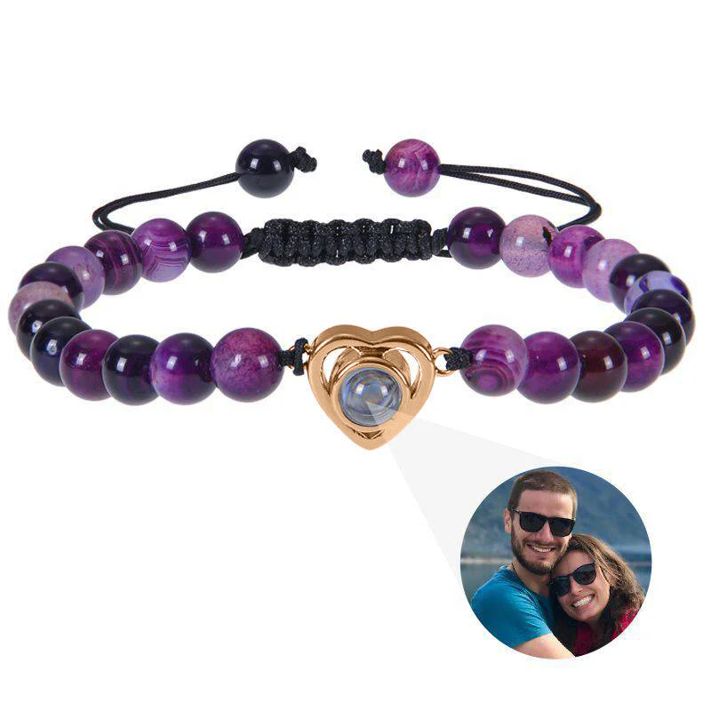 Beaded Heart Photo Bracelet - Image 36