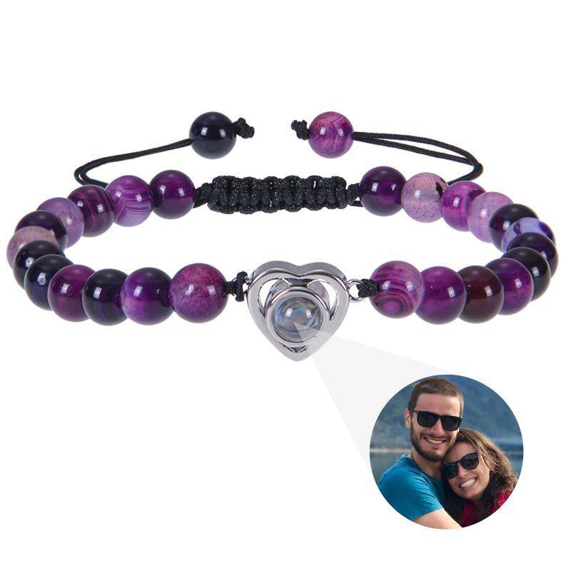 Beaded Heart Photo Bracelet - Image 37