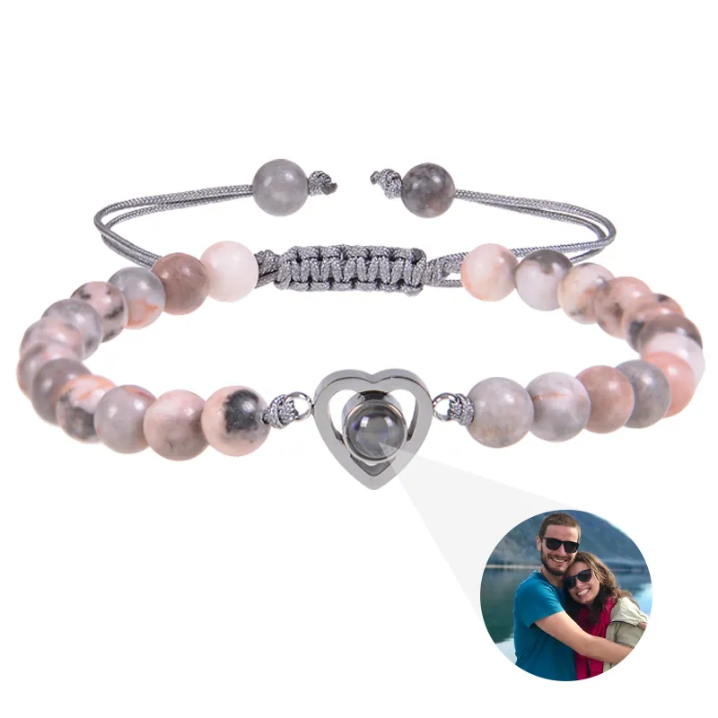 Beaded Heart Photo Bracelet - Image 39