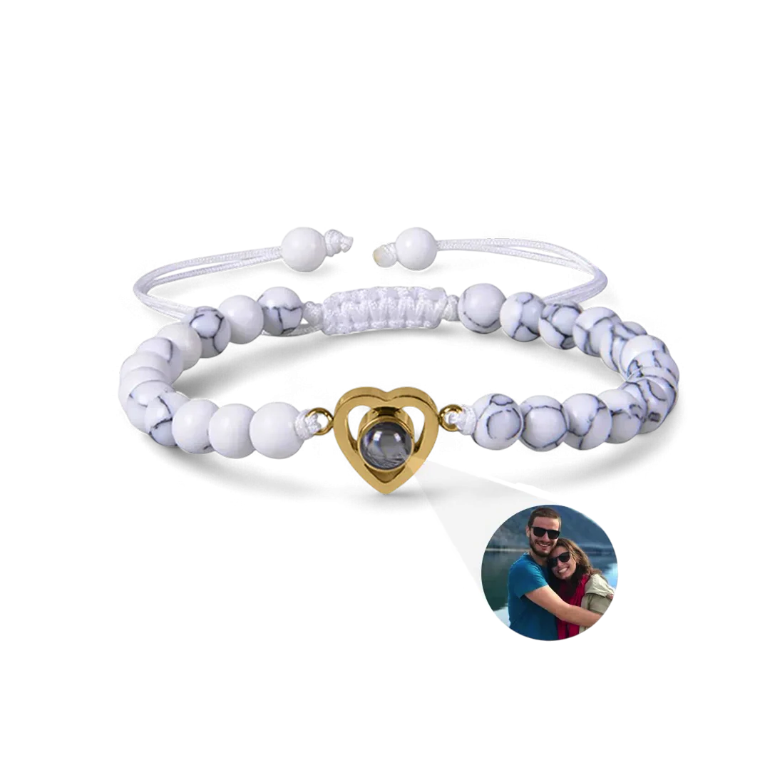 Beaded Heart Photo Bracelet - Image 48