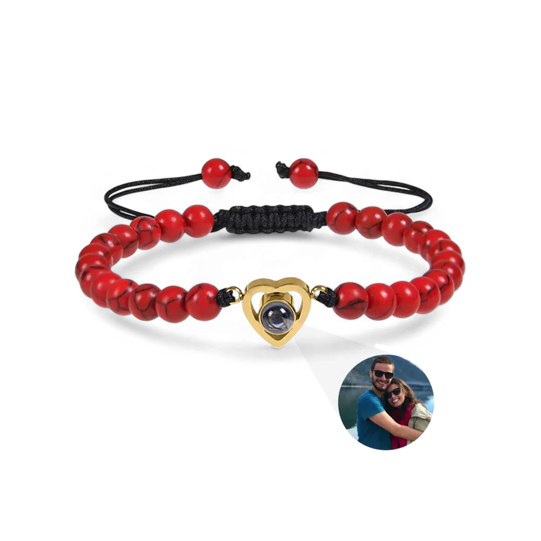 Beaded Heart Photo Bracelet - Image 52