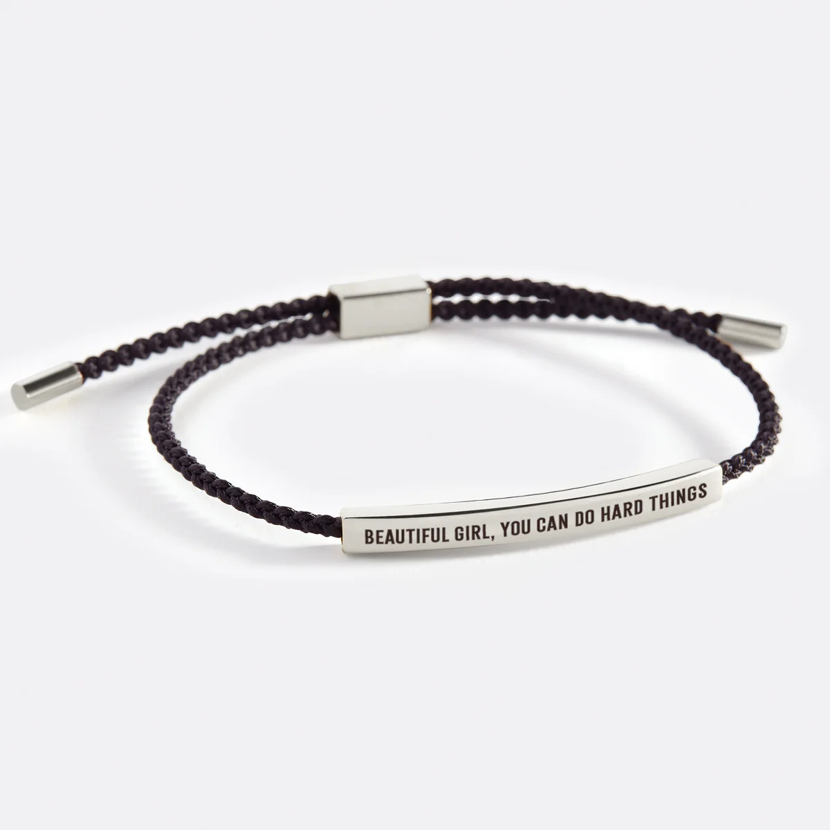 Beautiful Girl, You Can Do Hard Things Inspire Bracelet - Image 2