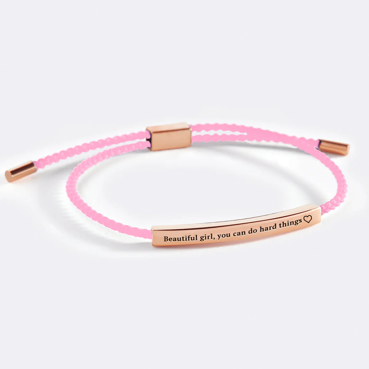 Beautiful Girl You Can Do Hard Things Inspire Bracelet - Image 13