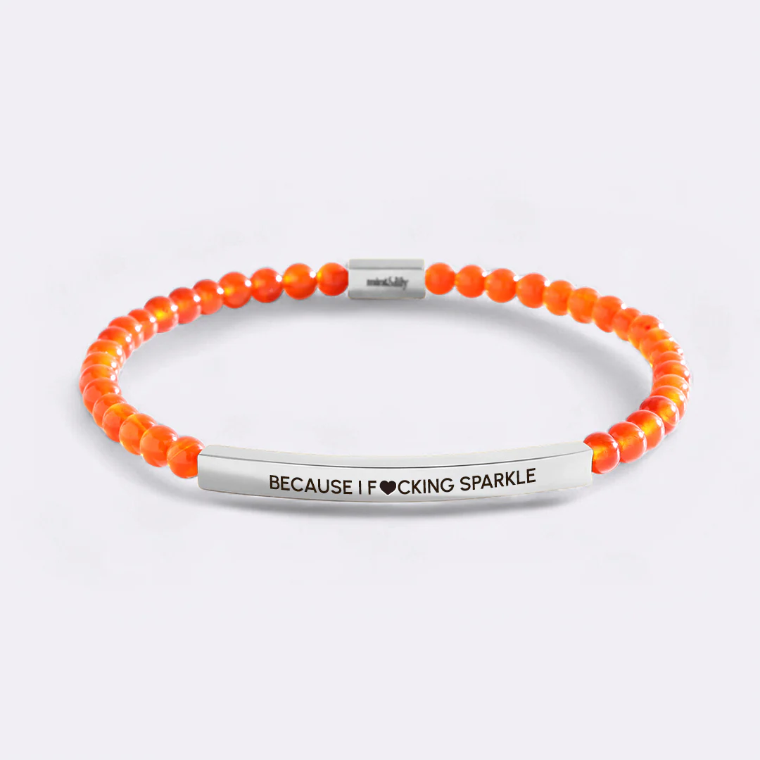 Because I F♥cking Sparkle Beaded Inspire Bracelet - Image 5