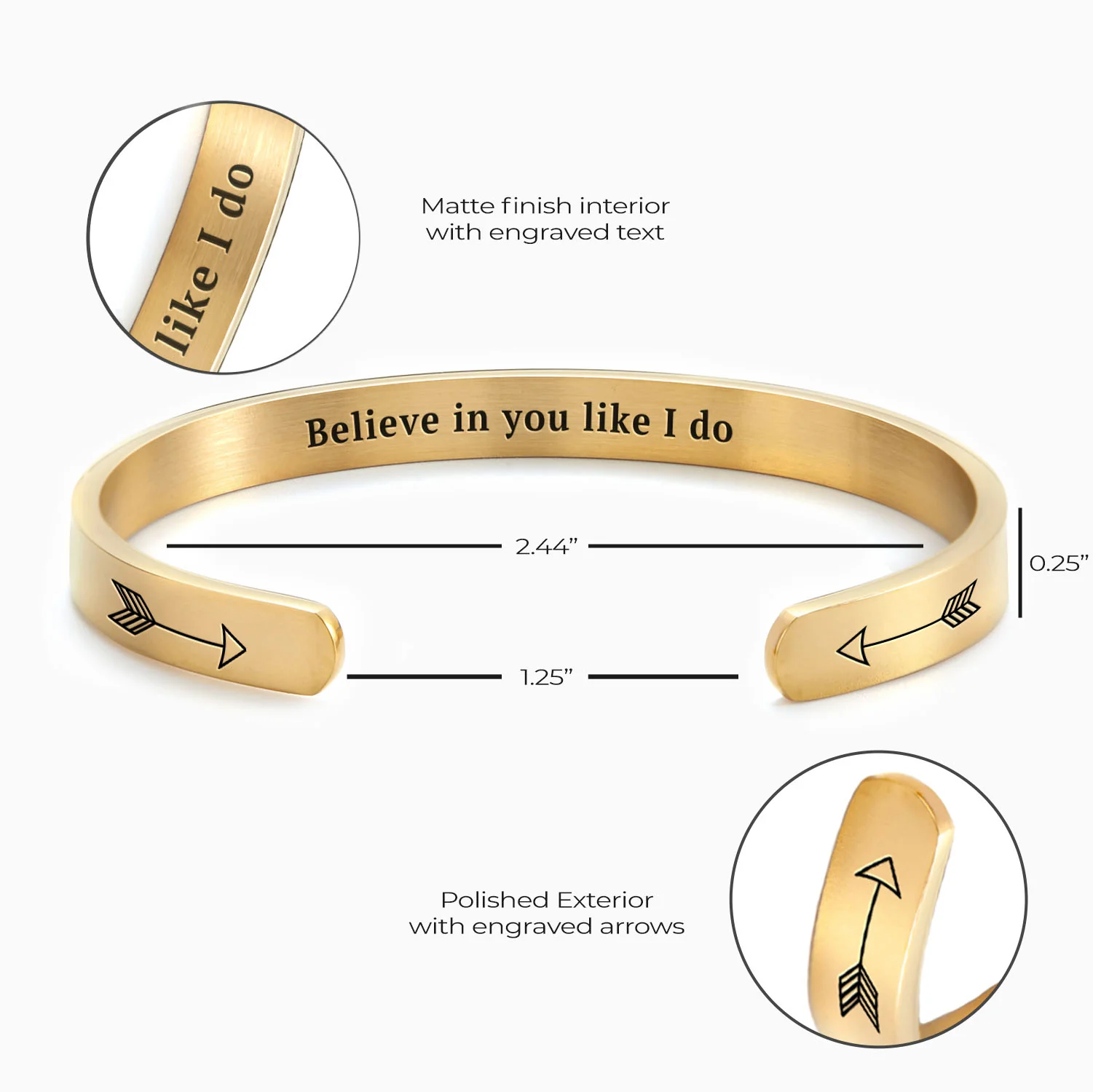 Believe in You Like I Do Cuff Bracelet - Image 28