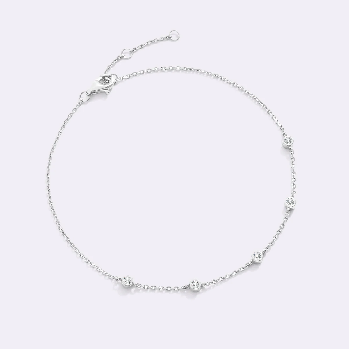 Bezel Set Diamond Bracelet - Image 6