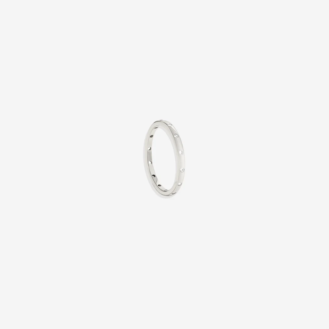 Bezel-Set Tiny Stacking Ring - Image 12