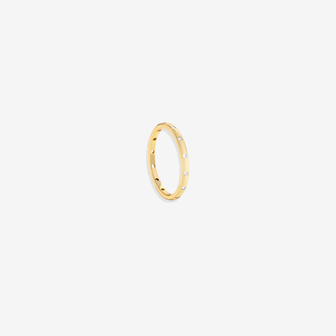 Bezel-Set Tiny Stacking Ring - Image 13