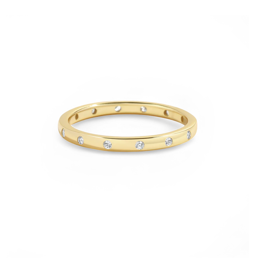 Bezel-Set Tiny Stacking Ring - Image 6