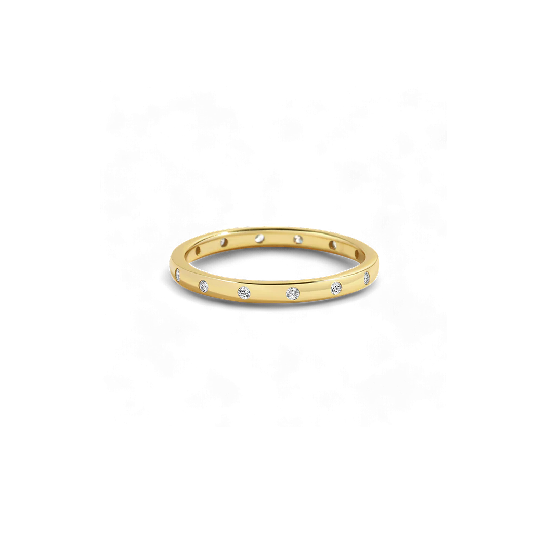 Bezel-Set Tiny Stacking Ring - Image 7