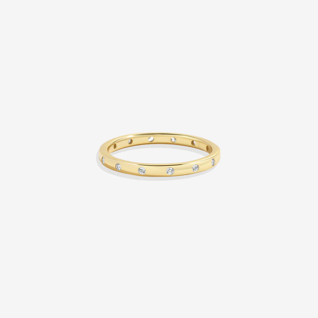 Bezel-Set Tiny Stacking Ring - Image 8