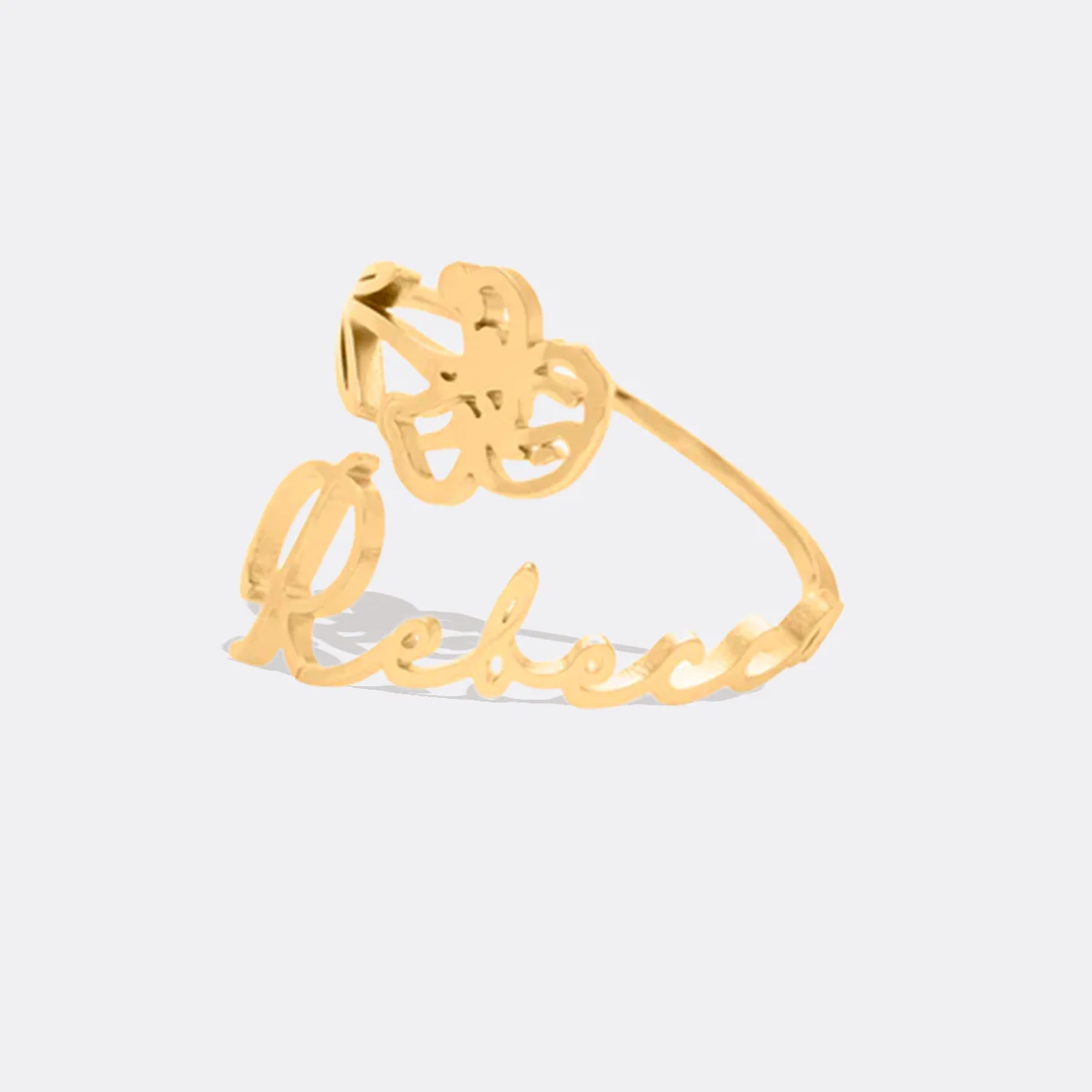Birth Flower Name Ring - Image 14