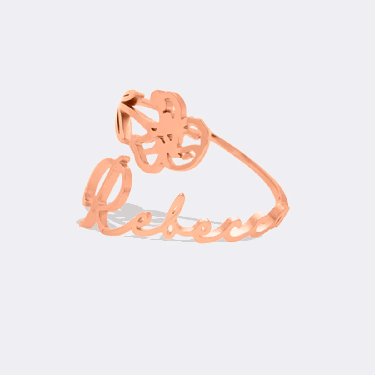 Birth Flower Name Ring - Image 16