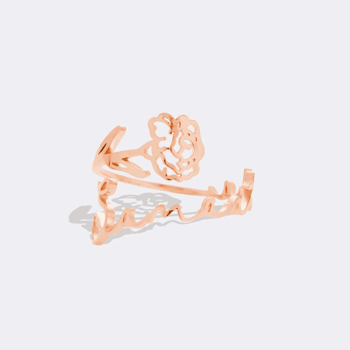 Birth Flower Name Ring - Image 17