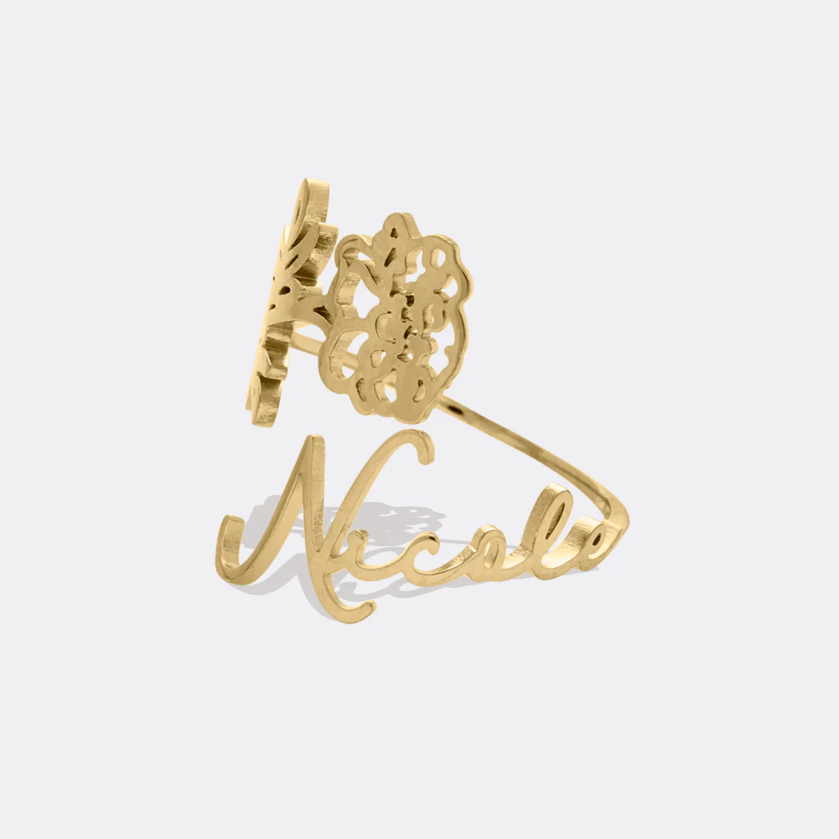 Birth Flower Name Ring - Image 23