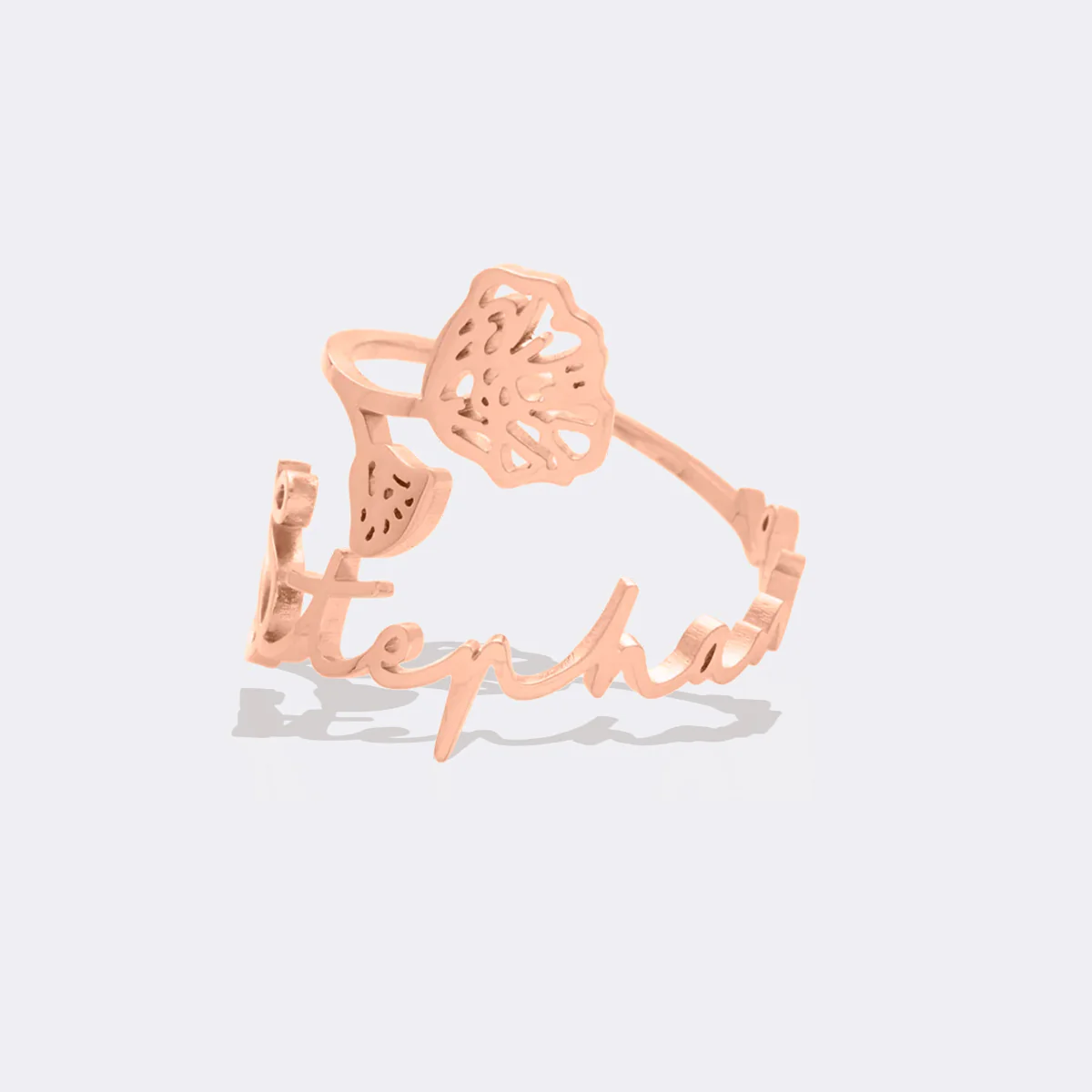 Birth Flower Name Ring - Image 34