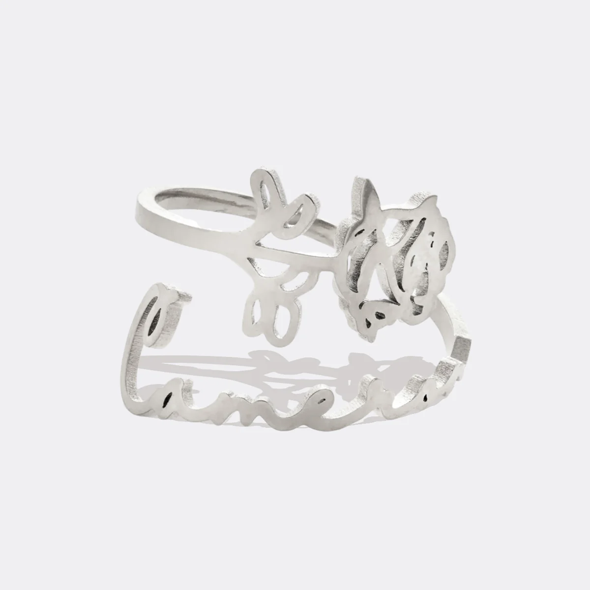Birth Flower Name Ring - Image 45