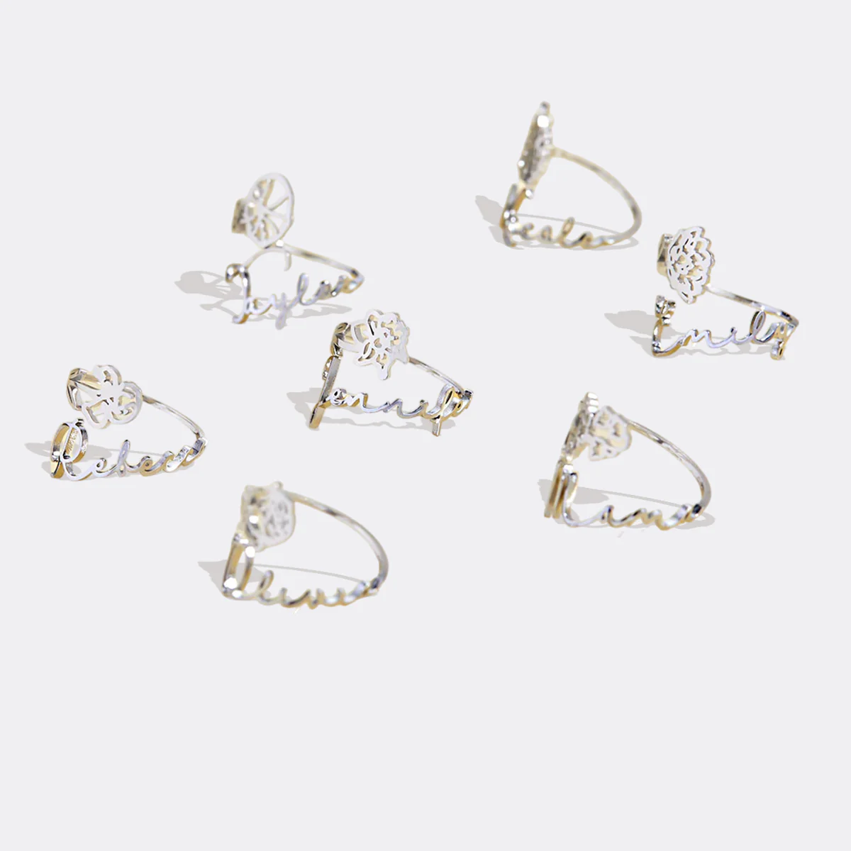 Birth Flower Name Ring - Image 8