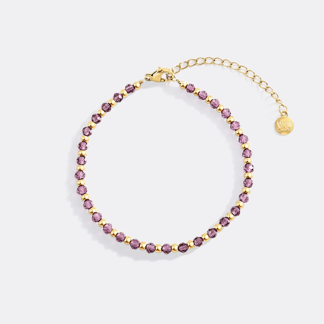 Birthstone and Gold Bead Bracelet - Image 7