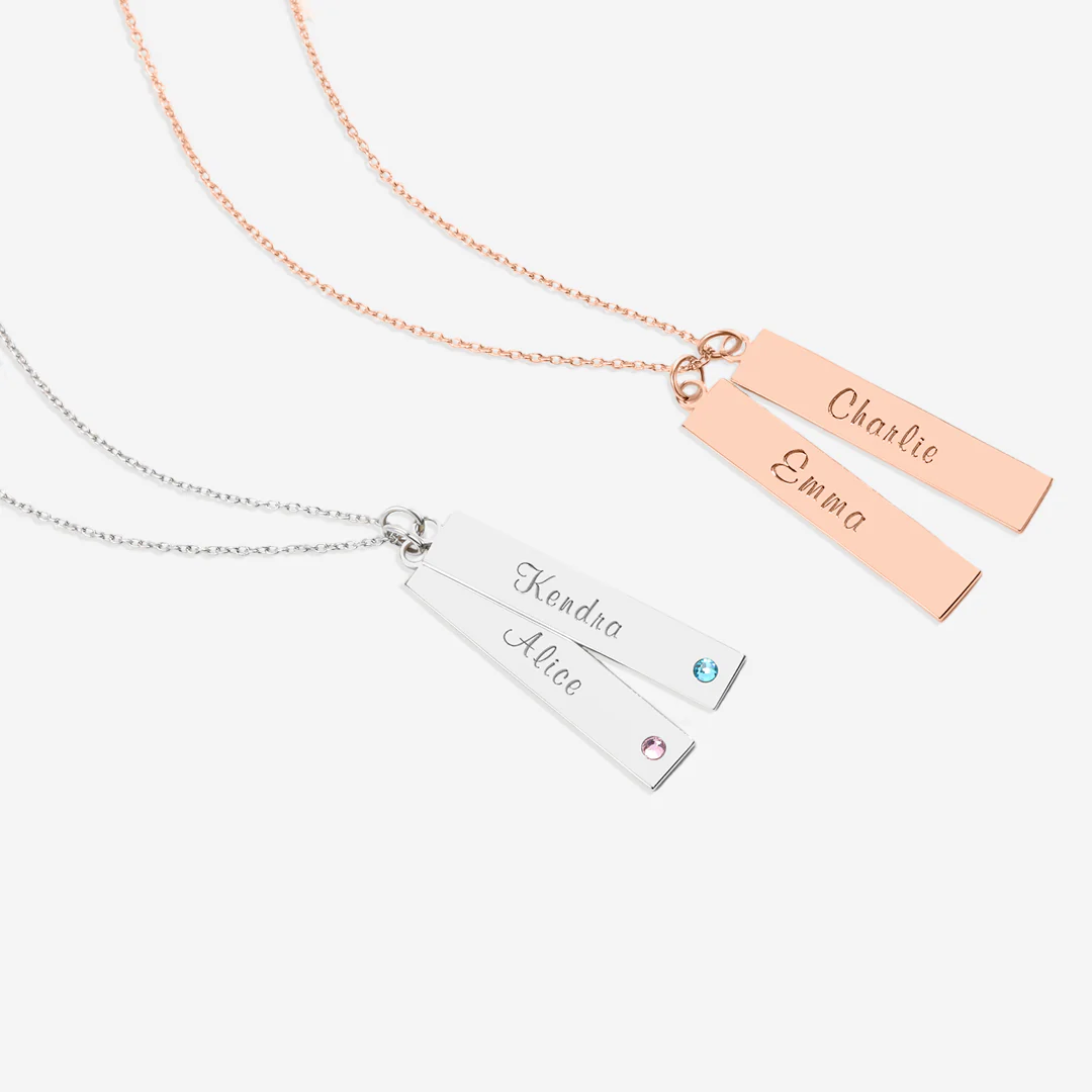 Birthstone Bar Necklace - Image 12