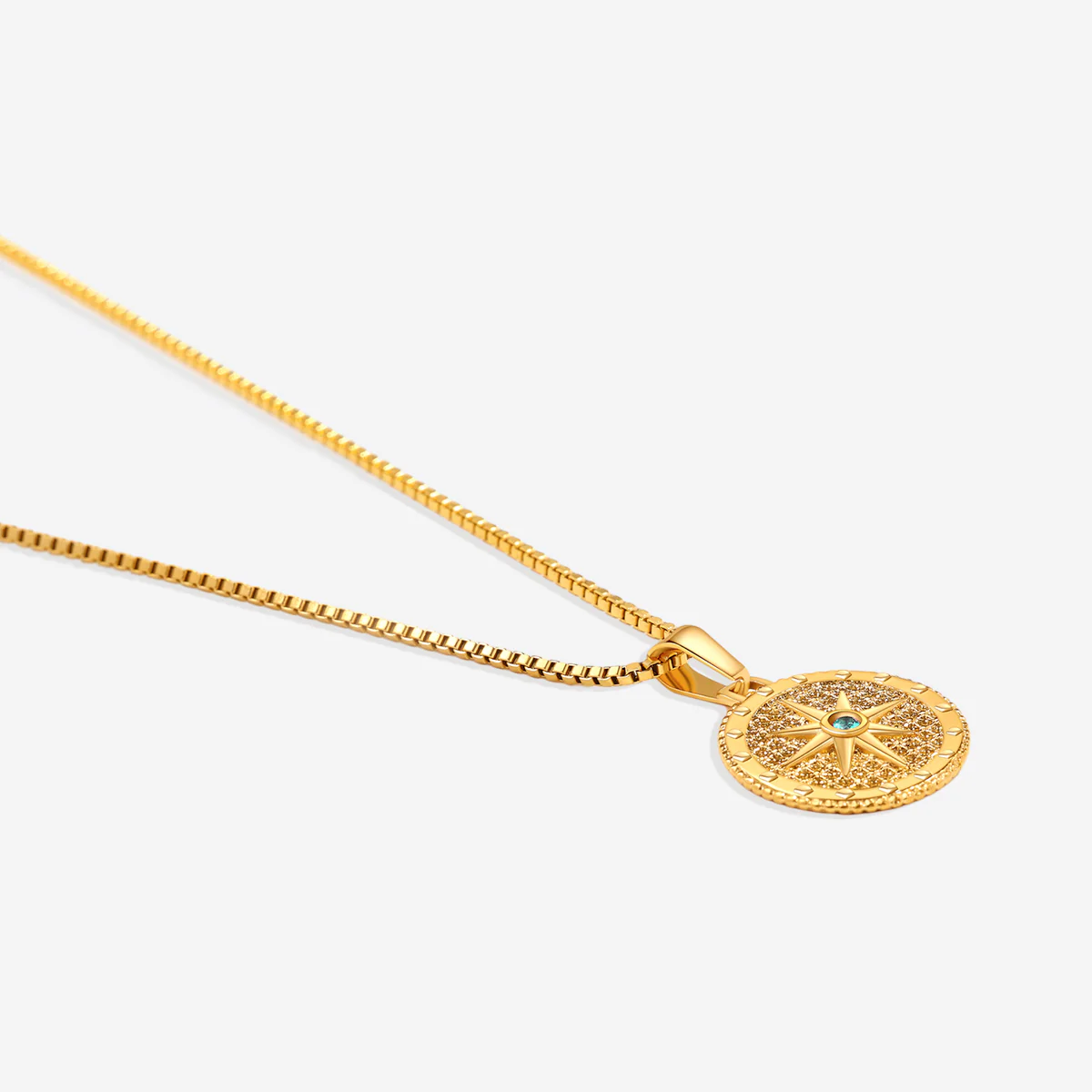 Birthstone Compass Pendant Necklace - Image 9