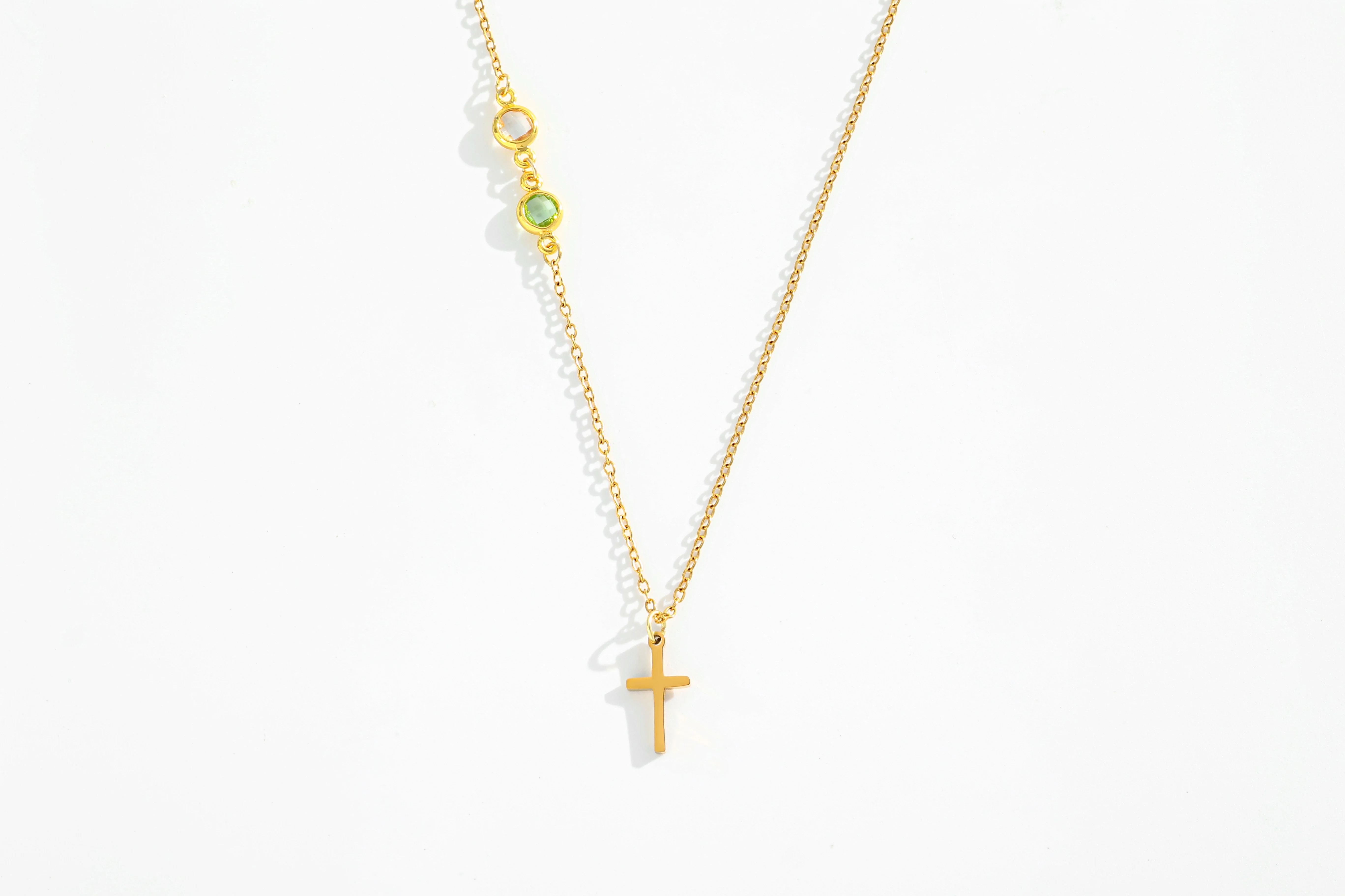 Birthstone Cross Necklace - Image 3