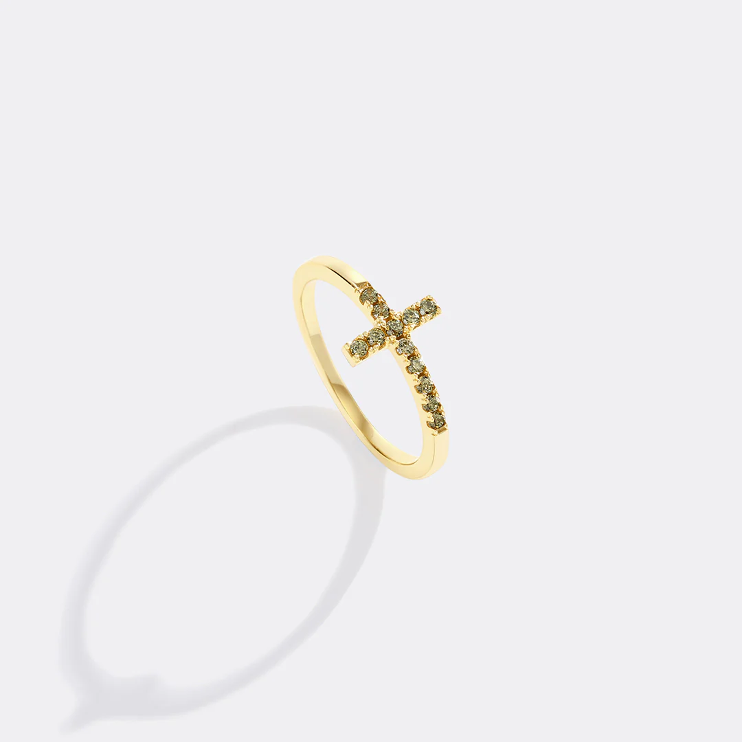 Birthstone Cross Ring - Image 12